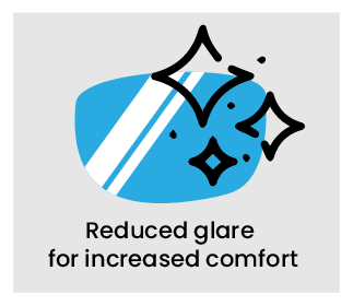 Reduced glare for increased comfort